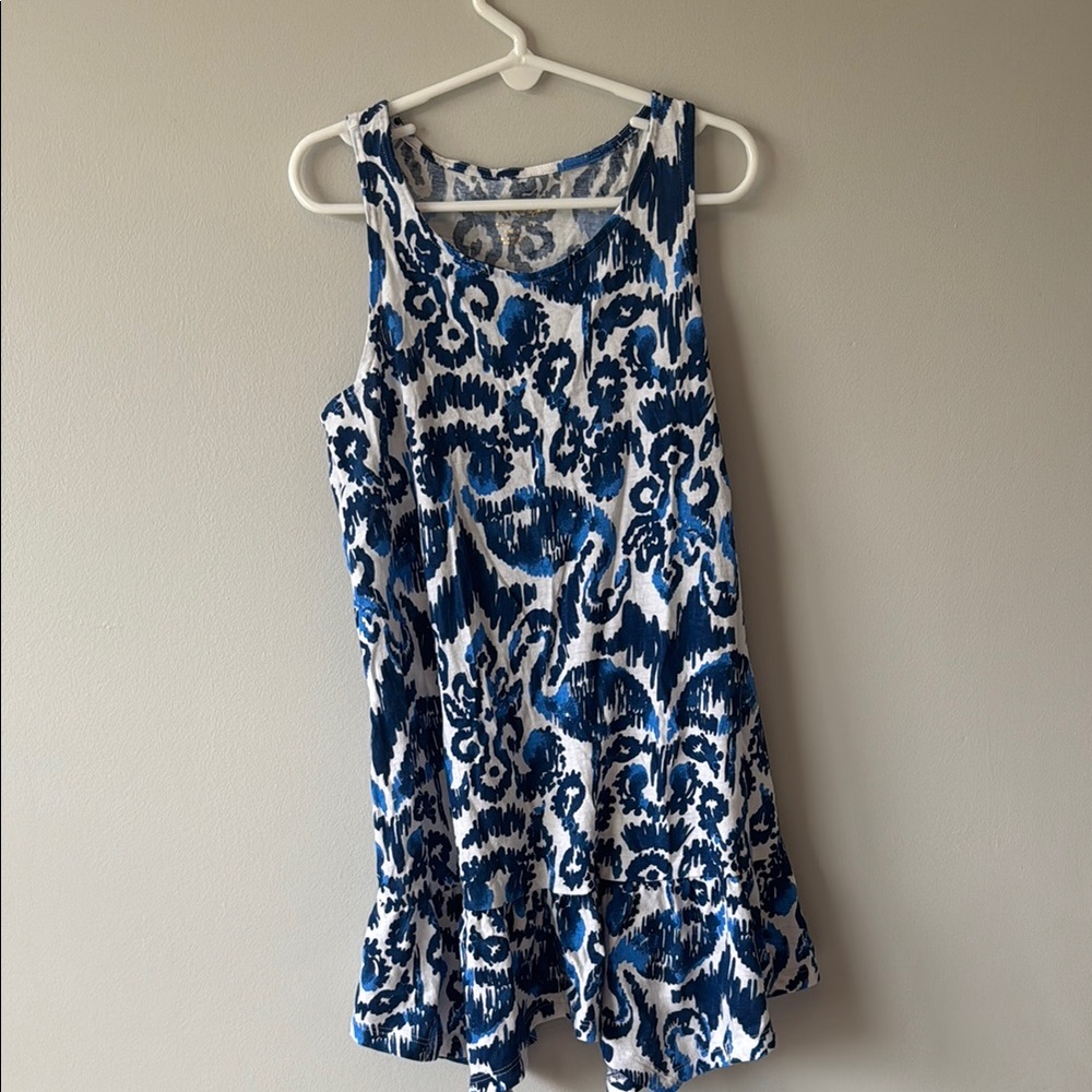 Lilly Pulitzer Blue and White Halter Sundress